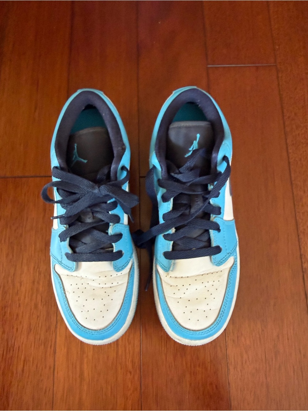 Jordan Women's Turquoise, White & Black Low-Top Sneakers